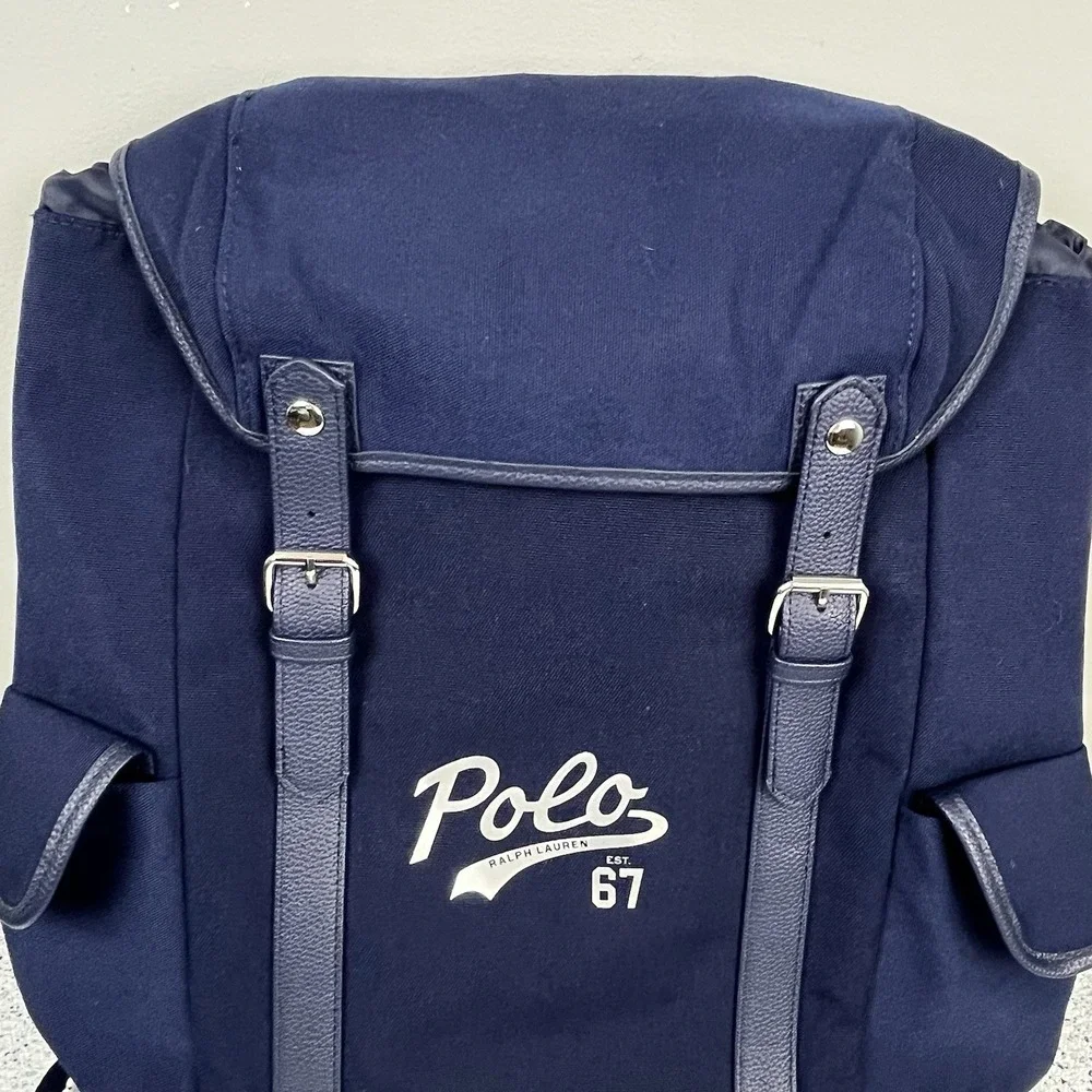 Polo Ralph Lauren Fragrances Backpack Navy Blue Canvas Weekender Bag